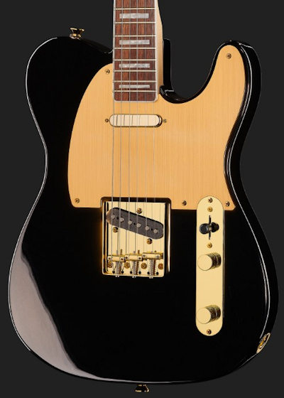 Squier 40th Anniversary Telecaster Black -  Gold Edition